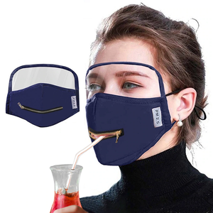 Adult Cotton Zipper Opening Design Outdoor Protective Face Mask With Eyes Shield - DreamTreeTech