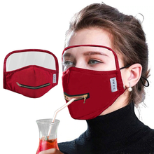 Load image into Gallery viewer, Adult Cotton Zipper Opening Design Outdoor Protective Face Mask With Eyes Shield - DreamTreeTech